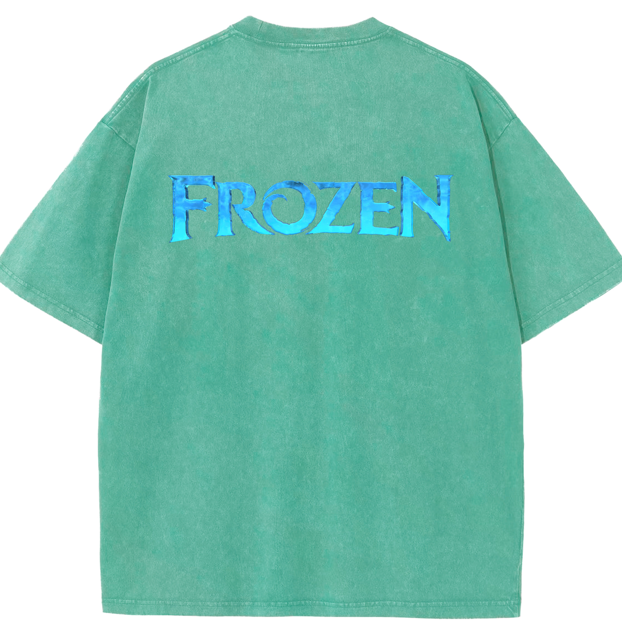 （画像用） アナと雪の女王 アンナ エルサ Frozen Anna Elsa 綿100% ヴィンテージ風 半袖Tシャツ（背面プリント）